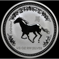 2002 Silver Half Ounce Lunar Coin Year of the Horse
