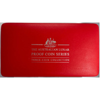 2002 Silver Lunar Proof 3 Coin Set Series I Horse