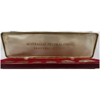 1966 Australian Decimal Coins Set Red Leatherette Case 