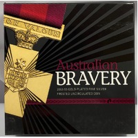 2015 Five Dollar Gold Plated Silver Specimen Bravery