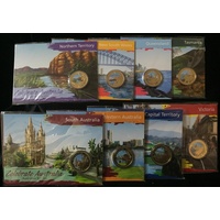 2009 One Dollar Unc 8 Coin Set Celebrate Australia