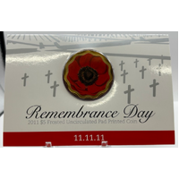 2011 5 Dollar Uncirculated Coin Remembrance Day Red Poppy