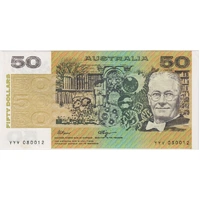1990 $50 Note Fraser/Higgins YYV 1st Prefix R512F Uncirculated
