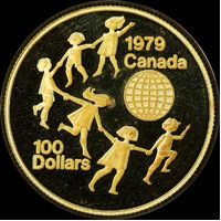 Canada 1979 Gold 100 Dollar Proof Coin Unicef