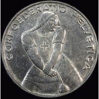 Switzerland 1939 Silver 5 Francs Battle of Laupen KM#42 Uncirculated