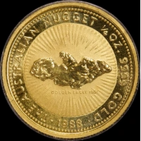 1988 Gold 1/4 Ounce Uncirculated Coin Australian Nugget