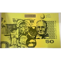 1994 50 Dollar Uncut Vertical Pair Black Serials