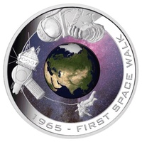 Cook Islands 2009 Silver 1 Dollar Orbit Series - First Space Walk