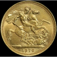 1976 Gold Sovereign Elizabeth S#4204 Uncirculated