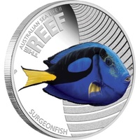 2011 Silver Half Ounce Proof Reef - Surgeon Fish