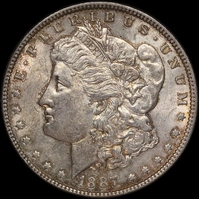 United States 1887 Silver Morgan Dollar Choice Unc