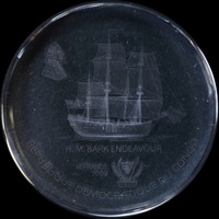 Democratic Republic of Congo 2009 Acrylic 10 Francs Hm Bark Endeavour Uncirculated