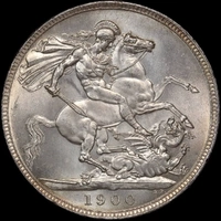 1900 Silver Crown Victoria S#3937 Choice Uncirculated