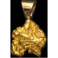 Natural Gold Nugget on 18 Carat Pendant Clasp 6.16 grams