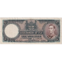 Fiji 1951 5 Shillings Pick#37k about EF
