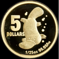 2009 Gold $5 Proof Little Dinkums Petey Platypus No Box