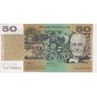 1994 $50 Note FAB Last Prefix Fraser/Evans R515L Uncirculated