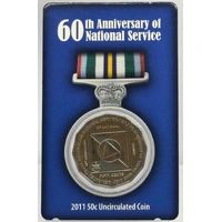 2011 50 Cent Uncirculated Coin 60th Anniversary of National Service