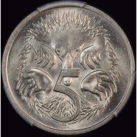 Australia 1972 Five Cents PCGS MS64