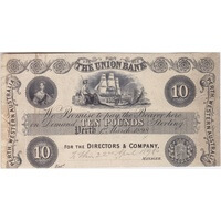 Union Bank of Australia (Perth) 1898 10 Pounds Unissued Printer's Proof MVR# 2a good VF