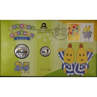 2017 20 Cent 2-Coin PNC Bananas in Pyjamas 25 Years Anniversary ANDA Money Expo Gold Overprint