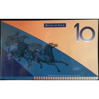 1997 Ten Dollars Uncut Block of Four - Deluxe Black Serials