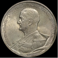 Hungary 1939 Silver 5 Pengo KM# 517 Uncirculated