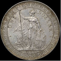 Great Britain 1900-B Silver Trade Dollar KM# T5 about Unc