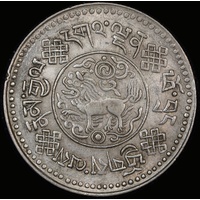 Tibet 1933 / BE 16-7 Silver 3 Srang Y# 25 EF