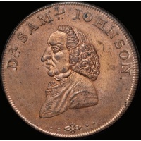 Staffordshire (Lichfield); Kempson Copper Halfpenny Token 1796 A# FDC