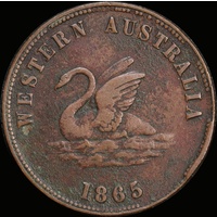 Davies, Alfred Copper Penny Token 1865 A# 94 AVF