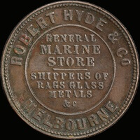 Hyde, Robert & Co Copper Halfpenny Token 1857 A# 281 good VF