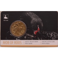 2020 1 Dollar Uncirculated Coin Perth Money Expo Black Swan Privy Mark