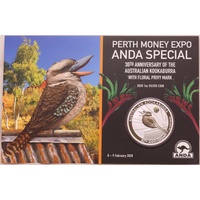 2020 Silver One Ounce Unc Privy Mark Kangaroo Paw Perth Money Expo