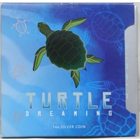 2008 Silver 1 Ounce Proof Turtle Dreaming