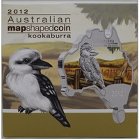 2012 Silver 1oz Specimen Map Shaped Coin - Kookaburra