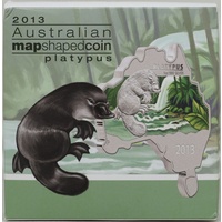 2013 Silver 1oz Specimen Map Shaped Coin - Platypus