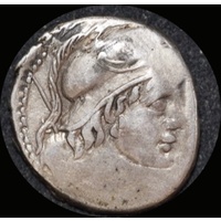 Ancient Rome (Republic) 88 BC Cn. Cornelius Lentulus Clodianus Silver Denarius Victory in biga RRC 345/1 Fine