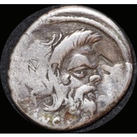 Ancient Rome (Republic) 48 B.C. D. Iunius Brutus Albinus Silver Denarius Hands clasped RRC 451/1 Fine