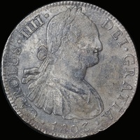 Mexico 1803 Silver 8 Reales KM#109 Good Fine