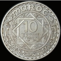Morocco AH 1366 Copper-Nickel 10 Francs KM# E35 FDC