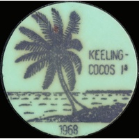 Keeling-Cocos Islands 1968 Plastic 5 Cent Token KM#Tn 9 Uncirculated