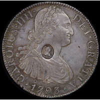 Great Britain 1797 Silver Bank of England Dollar Oval Counterstamp S# 3765A good EF