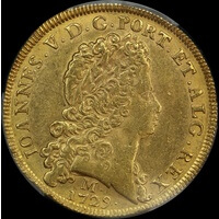 Brazil Gold 12,800 Reis (Johanna) 1729-M KM#139 PCGS MS61