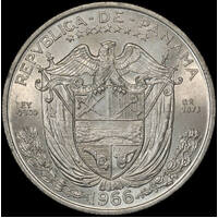 Panama 1966 Silver Balboa KM# 27 Uncirculated