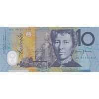 1998 $10 Note MacFarlane/Evans Standard Prefix R318c Uncirculated