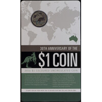 2014 1 Dollar Coloured Copper Nickel Uncirculated Coin 30th Anniversary