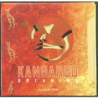 2008 Gold 5 Grams Rectangular Coin Kangaroo Dreaming