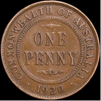 1920 Penny Dot Above Top Scroll Very Good
