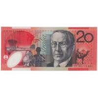 1995 $20 Note Fraser/Evans General Prefix R416b Uncirculated